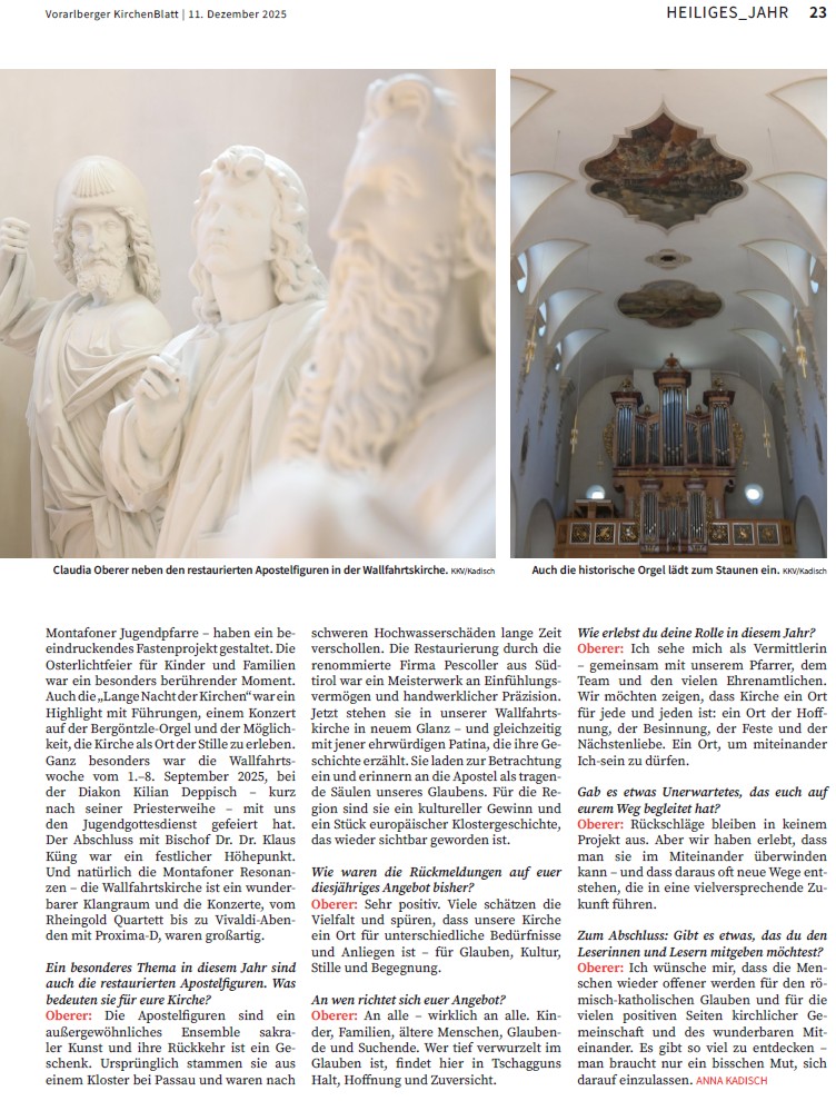Aus dem Vorarlberger Kirchenblatt Nr. vom 11.12.2025